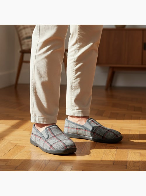 Ozabi chinelos charentaises para homem, forrados, com padrão xadrez e antiderrapantes - Kiabi Ozabi chinelos charentaises para homem, forrados, com padrão xadrez e antiderrapantes - Kiabi