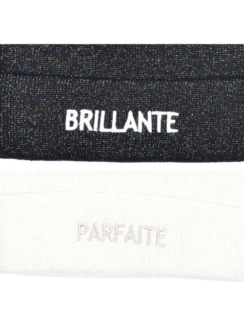 Ozabi gorros mulher lurex com lantejoulas mensagem bordada - pack de 2 - Kiabi Ozabi gorros mulher lurex com lantejoulas mensagem bordada - pack de 2 - Kiabi