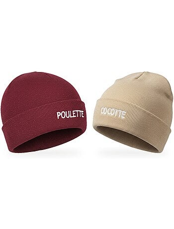 Ozabi gorros mulher lurex com lantejoulas mensagem bordada - pack de 2