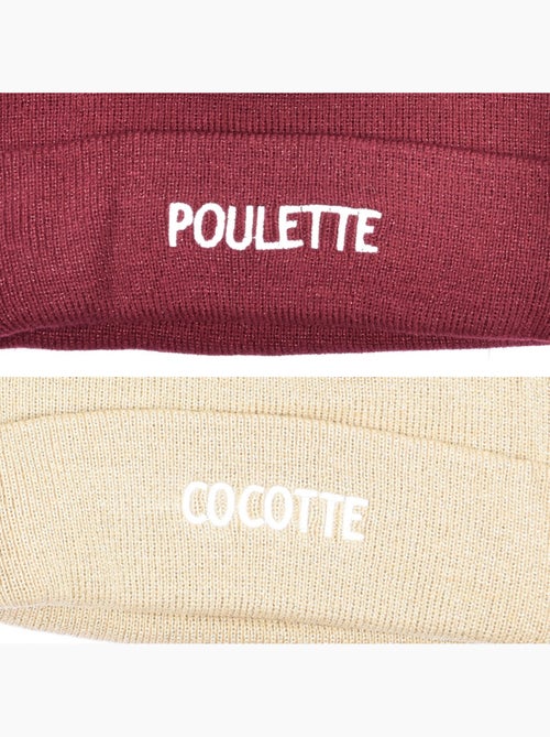 Ozabi gorros mulher lurex com lantejoulas mensagem bordada - pack de 2 - Kiabi Ozabi gorros mulher lurex com lantejoulas mensagem bordada - pack de 2 - Kiabi