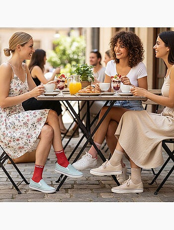Ozabi meias mulher lantejoulas soquetes pack de 4 pares