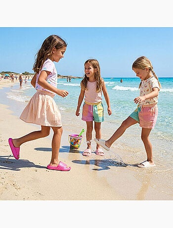 OZABI Pack 3 Sandálias Rapariga Glitter Lantejoulas - Bege Rosa Fúcsia