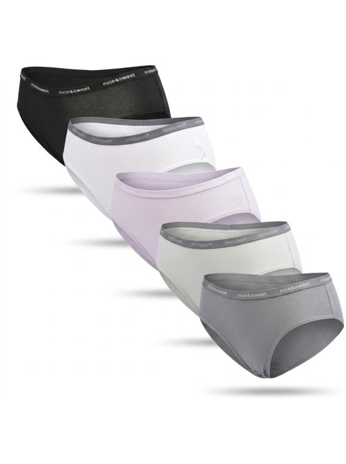OZABI Pack 5 Cuecas Mulher Algodão Mini Renda Nó Cetim - Kiabi OZABI Pack 5 Cuecas Mulher Algodão Mini Renda Nó Cetim - Kiabi