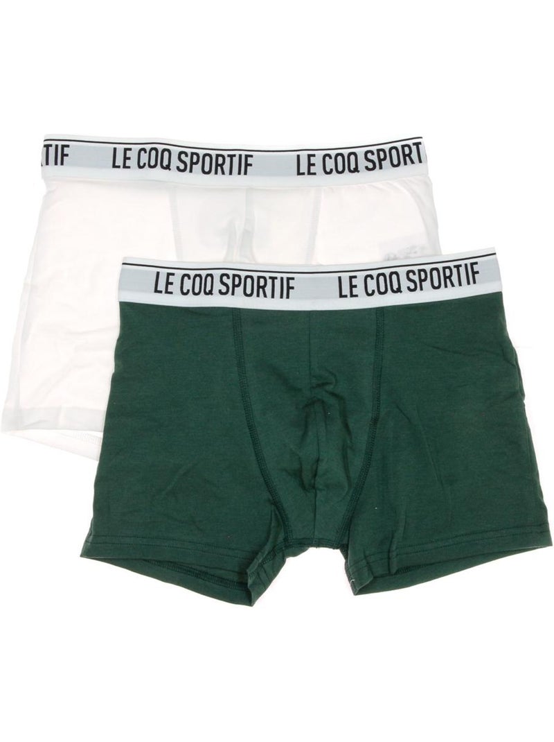 Pack 2 Boxers Le Coq Sportif Camuset Desporto Azul/Verde para Homem Verde - Kiabi