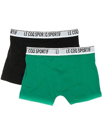 Pack 2 Boxers Le Coq Sportif Camuset Desporto Verde/Preto para Homem