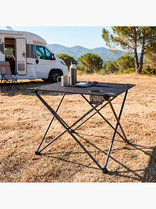 Pack 2 cadeiras de camping listradas de 48x47x82 cm e mesa dobrável de 61x50x51 cm - Kiabi
