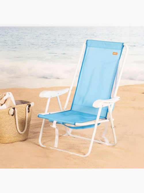 Pack 2 cadeiras de praia semifixas 44x40x81 cm azuis - Kiabi Pack 2 cadeiras de praia semifixas 44x40x81 cm azuis - Kiabi