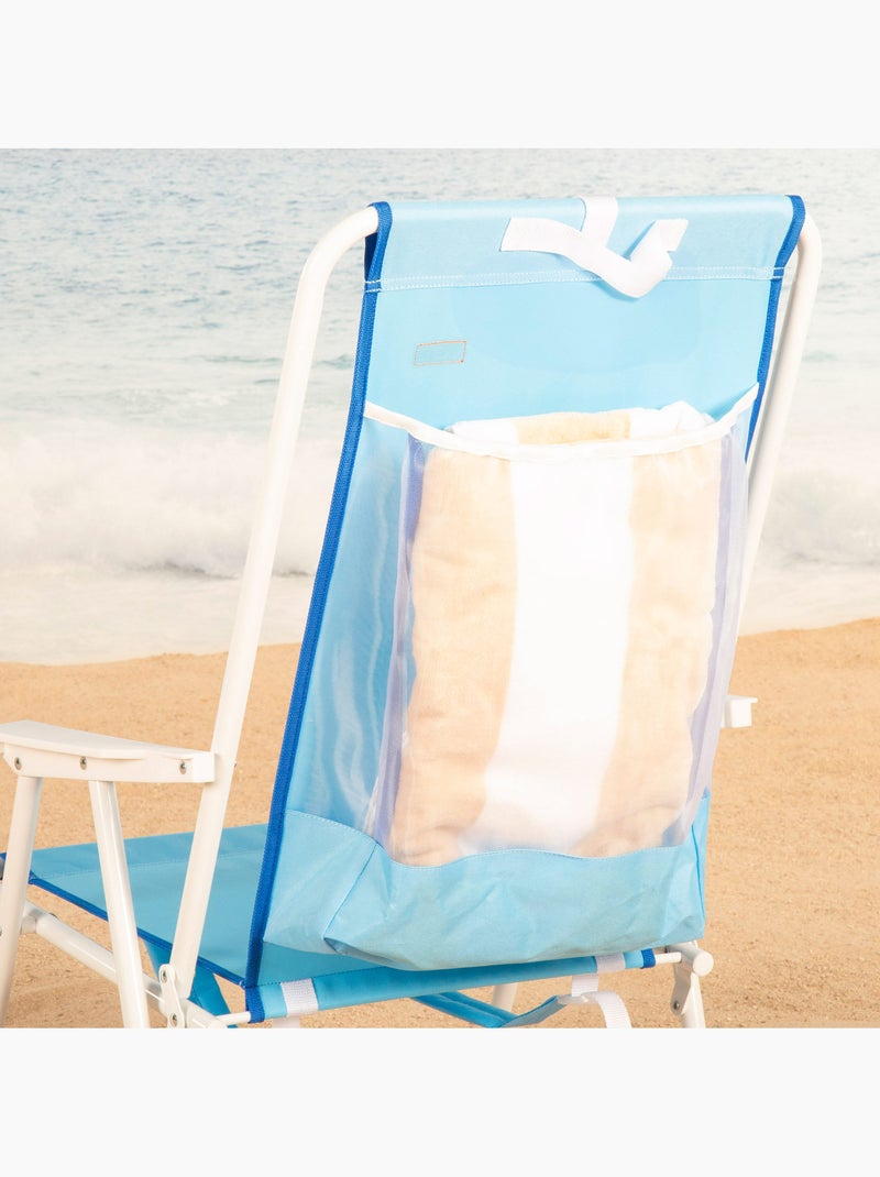 Pack 2 cadeiras de praia semifixas 44x40x81 cm azuis Azul - Kiabi