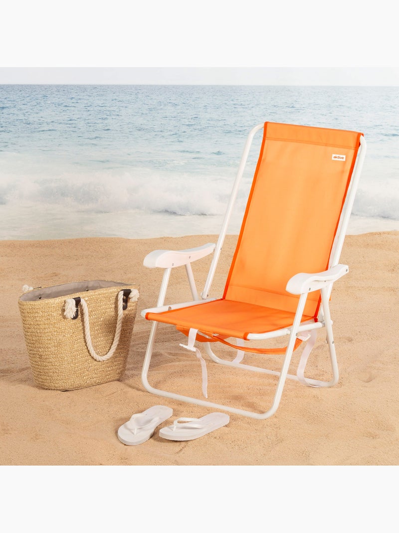 Pack 2 cadeiras de praia semifixas 44x40x81 cm laranja Laranja - Kiabi