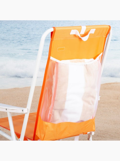 Pack 2 cadeiras de praia semifixas 44x40x81 cm laranja - Kiabi