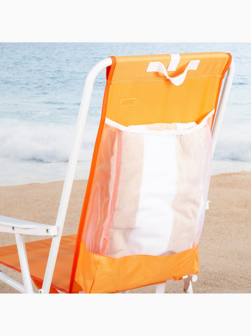 Pack 2 cadeiras de praia semifixas 44x40x81 cm laranja Laranja - Kiabi