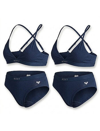 Pack 2 Conjuntos Rapariga Top Desportivo Cuecas Algodão Licença Oficial ROXY