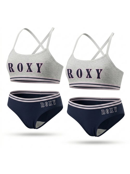Pack 2 Conjuntos Rapariga Top Desportivo Cuecas Algodão Licença Oficial ROXY - Kiabi Pack 2 Conjuntos Rapariga Top Desportivo Cuecas Algodão Licença Oficial ROXY - Kiabi