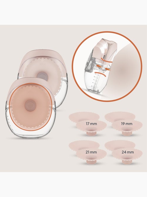 Pack 2 Extratores de Leite Mãos Livres LIONELO Fidi Free Slim - Discreto - 150 ml - 4 Tamanhos - Kiabi