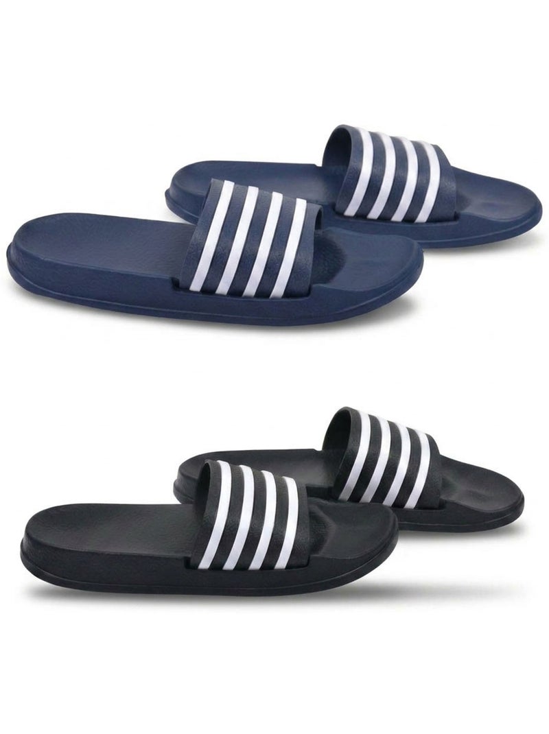 Pack 2 Pares Chinelas Criança EVA Antiderrapante OZABI Azul-marinho - Kiabi