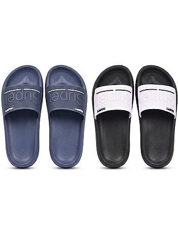Pack 2 pares chinelos adulto eva microperfurado ozabi