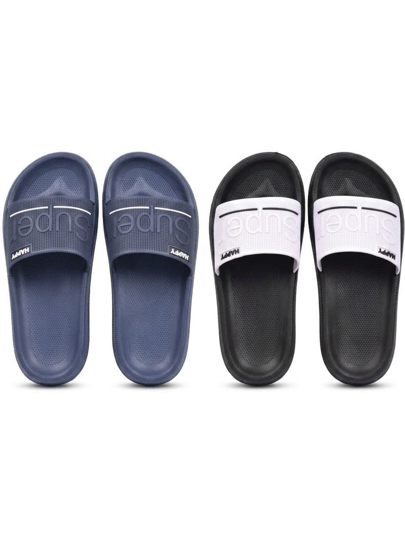 Pack 2 pares chinelos adulto eva microperfurado ozabi Azul-marinho - Kiabi