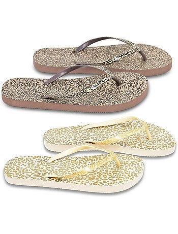 Pack 2 Pares Chinelos de Dedo Mulher Print Selvagem OZABI
