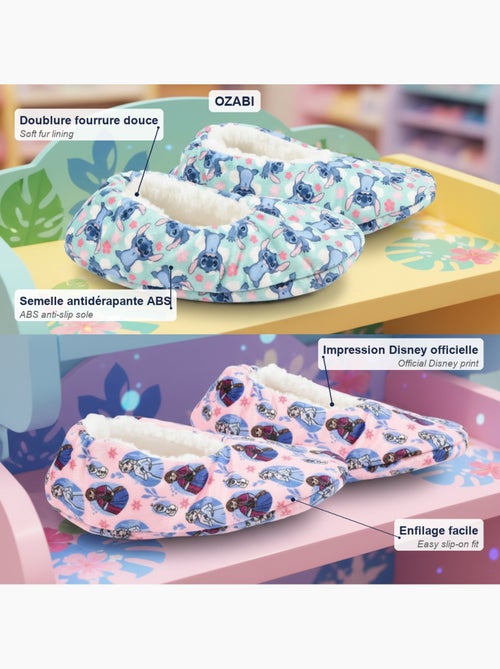 Pack 2 Pares Chinelos Rapariga Disney Forrados Antiderrapantes OZABI - Kiabi