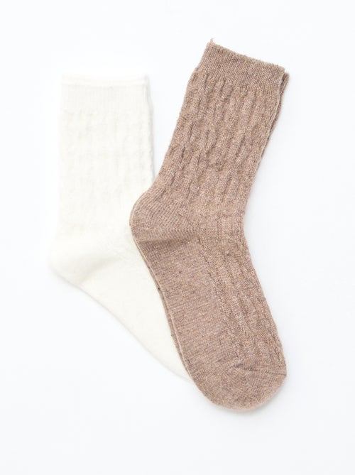 Pack 2 pares de meias quentes - Kiabi