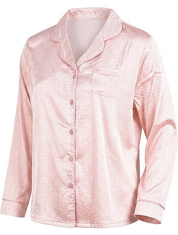 Pack 2 Pijamas Mulher Longos Cetim Estampados Gola Camisa OZABI