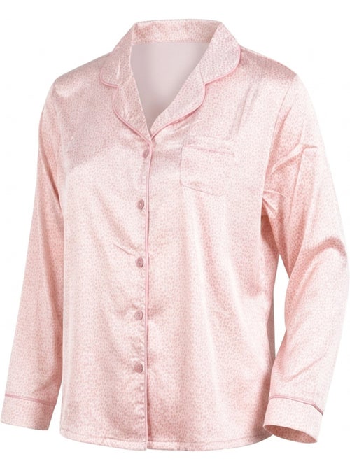 Pack 2 Pijamas Mulher Longos Cetim Estampados Gola Camisa OZABI - Kiabi