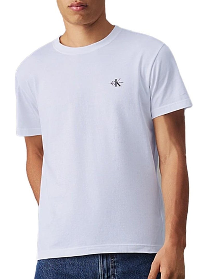 Pack 2 T-shirts Brancos Calvin Klein Monologo para Homem Branco - Kiabi