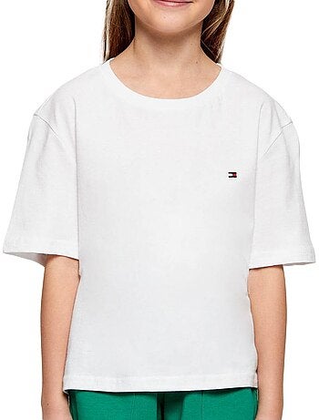 Pack 2 t-shirts brancos para menino tommy hilfiger uk0uk00073