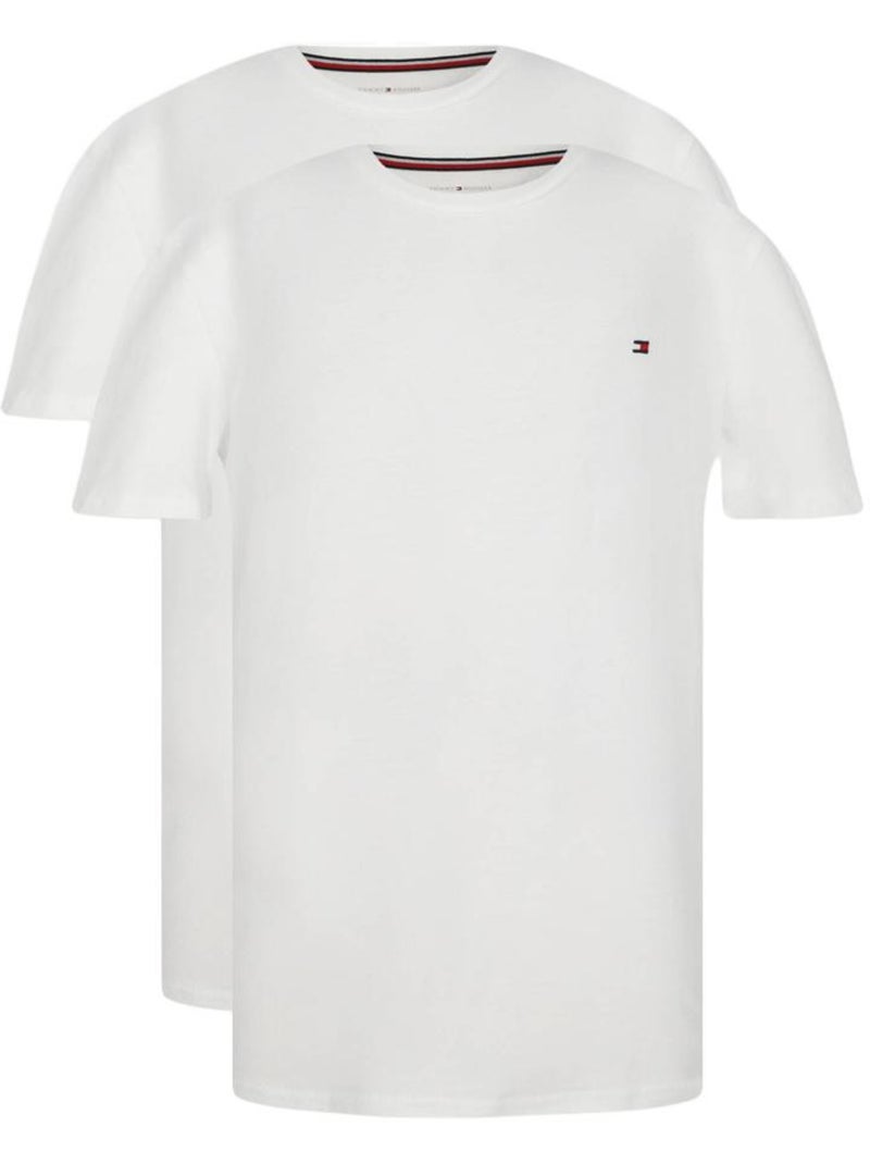 Pack 2 t-shirts brancos para menino tommy hilfiger uk0uk00073 Branco - Kiabi