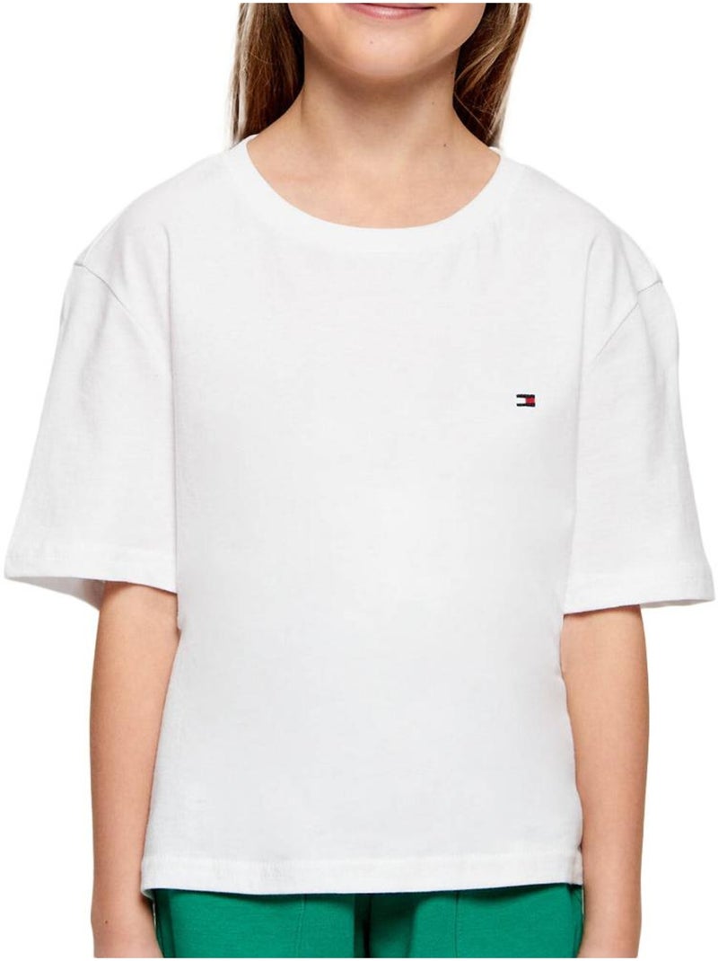 Pack 2 t-shirts brancos para menino tommy hilfiger uk0uk00073 Branco - Kiabi
