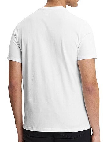 Pack 2 t-shirts calvin klein jeans clássicos para homem - branco/preto