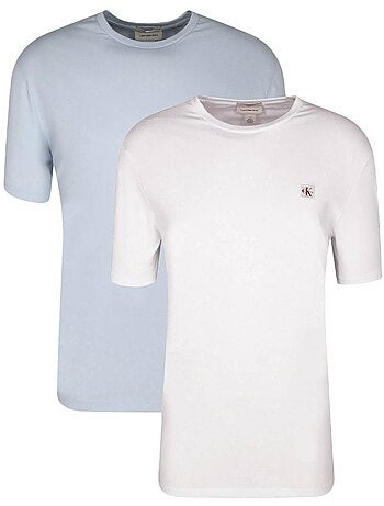 T-shirts calvin klein homem - pack 2 (branco/preto)