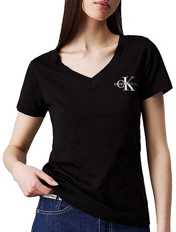 Pack 2 T-Shirts Calvin Klein Jeans para Mulher, Branco/Preto, J20J223447
