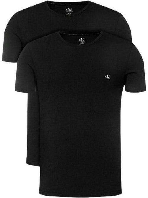 Pack 2 T-shirts Calvin Klein Monologo Pretos para Homem - Kiabi Pack 2 T-shirts Calvin Klein Monologo Pretos para Homem - Kiabi