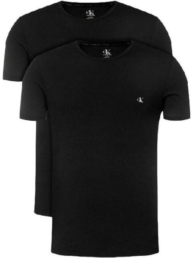 Pack 2 T-shirts Calvin Klein Monologo Pretos para Homem Preto - Kiabi
