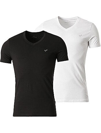 Pack 2 t-shirts kaporal gifth para homem preto/cinzento