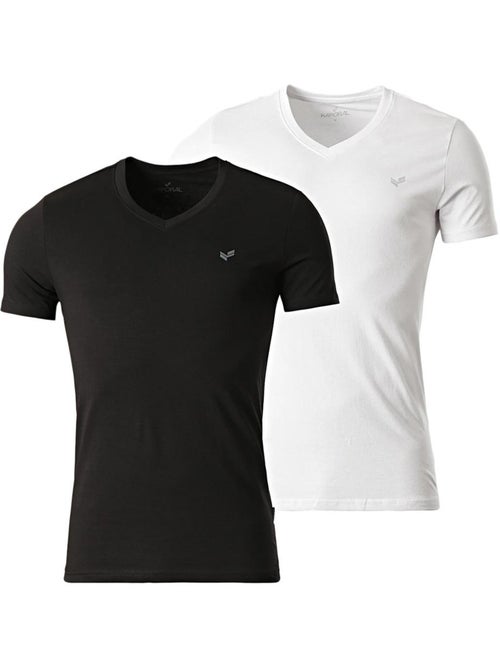 Pack 2 T-Shirts Kaporal GIFTH para Homem Branco/Preto - Kiabi Pack 2 T-Shirts Kaporal GIFTH para Homem Branco/Preto - Kiabi