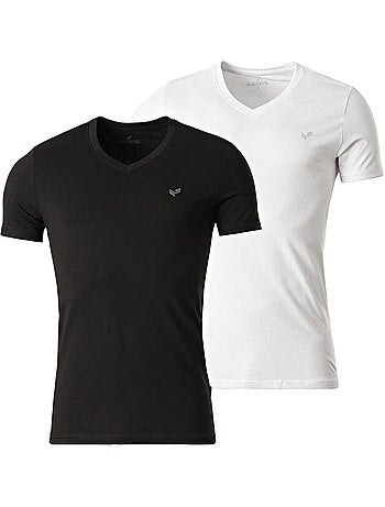 Pack 2 T-Shirts Kaporal GIFTH para Homem Branco/Preto