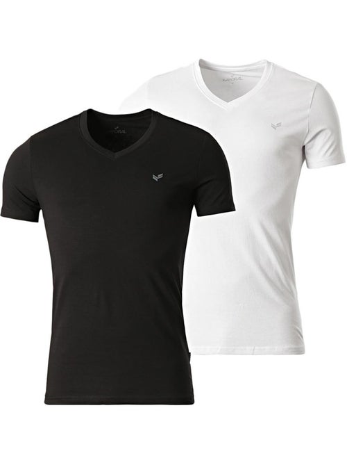 Pack 2 T-Shirts Kaporal GIFTH para Homem Branco/Preto - Kiabi Pack 2 T-Shirts Kaporal GIFTH para Homem Branco/Preto - Kiabi