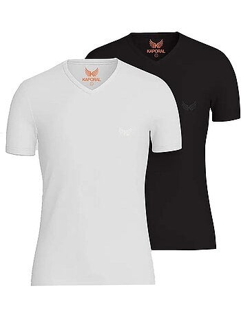 Pack 2 T-Shirts Kaporal JIFT para Homem Preto/Branco