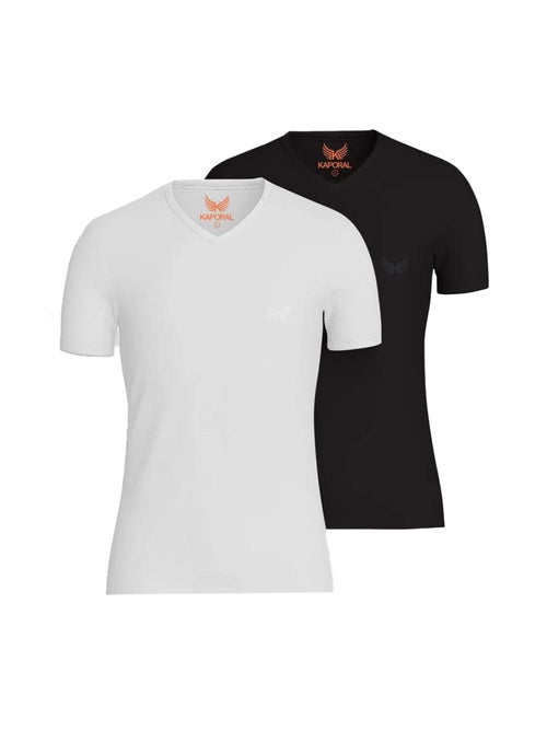 Pack 2 T-Shirts Kaporal JIFT para Homem Preto/Branco - Kiabi