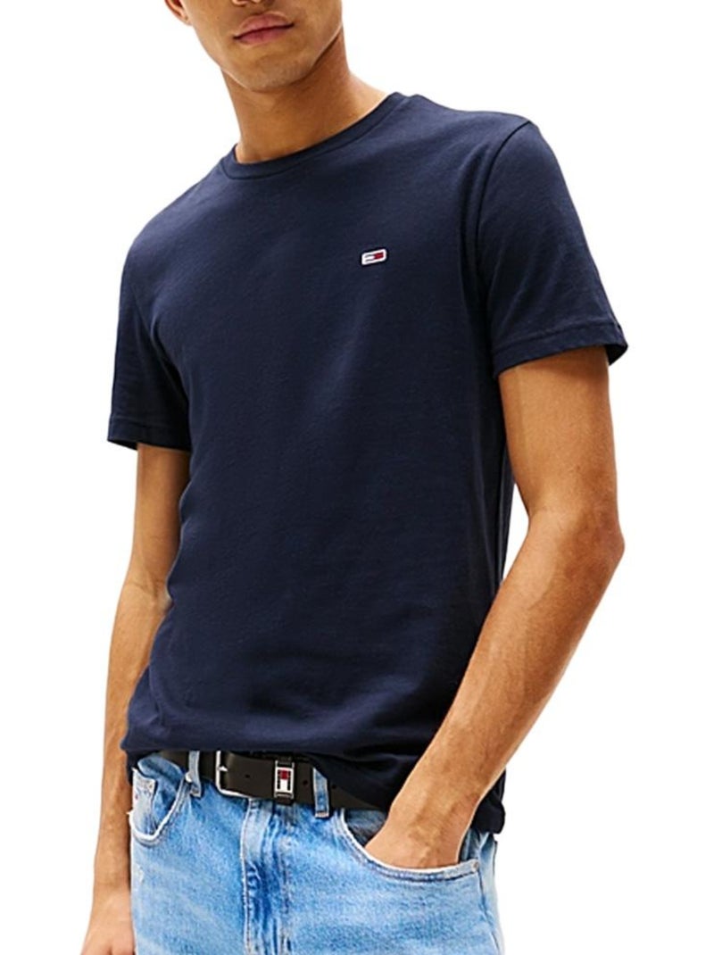 Pack 2 T-Shirts Tommy Hilfiger para Homem em Preto e Azul-Marinho DM0DM20687 Preto - Kiabi