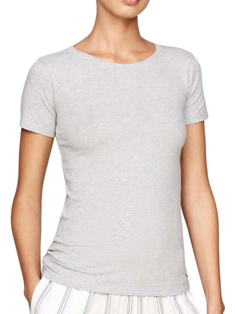 Pack 2 T-shirts Tommy Hilfiger Sky para Mulher Branco/Cinzento Cinza-prateado - Kiabi