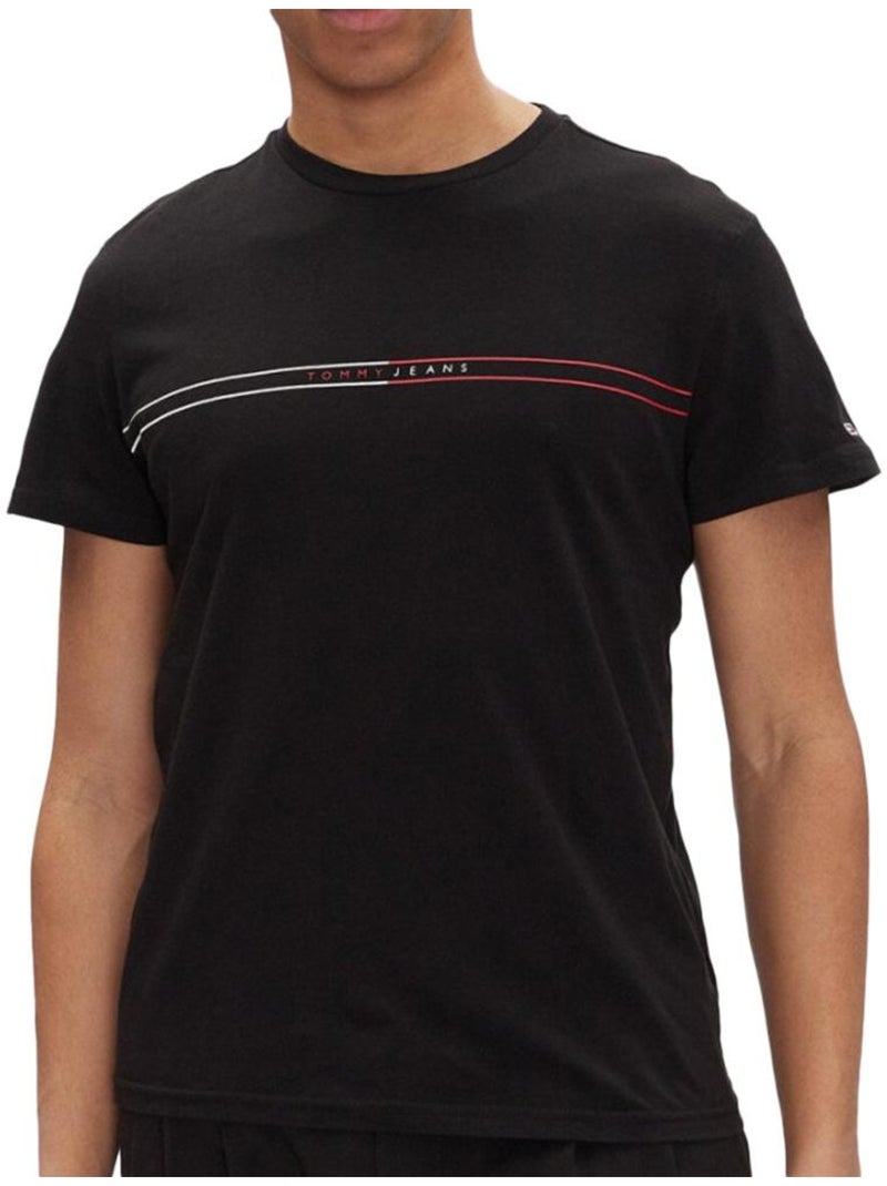 Pack 2 T-shirts Tommy Jeans Entry Graphic para Homem, Preto/Branco Preto - Kiabi