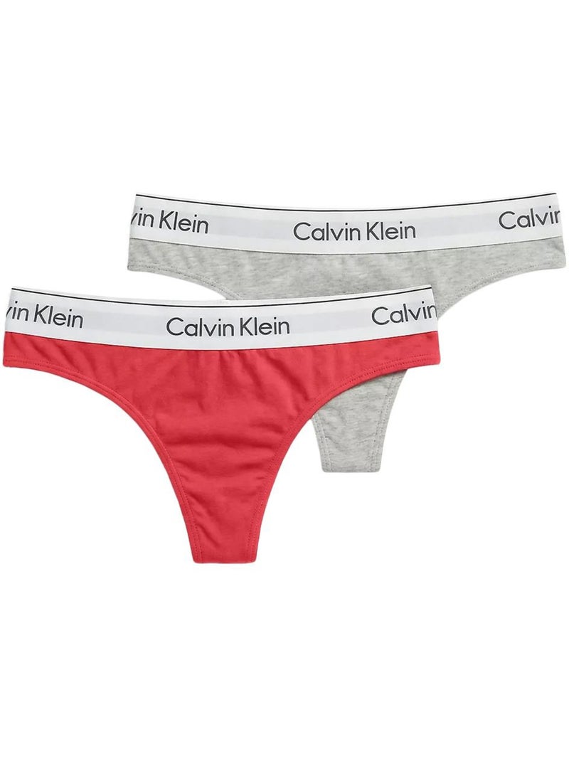 Pack 2 tangas calvin klein jeans para mulher cinzento/rosa Rosa - Kiabi