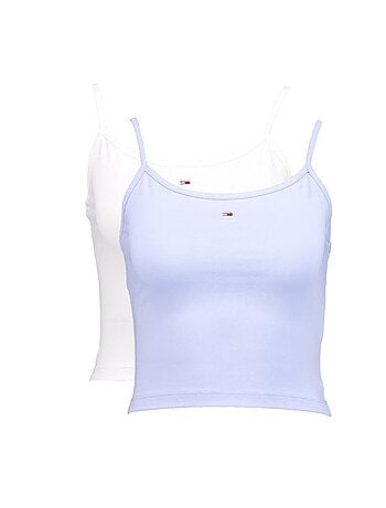 Pack 2 Tops Essenciais Tommy Hilfiger para Mulher Branco/Azul