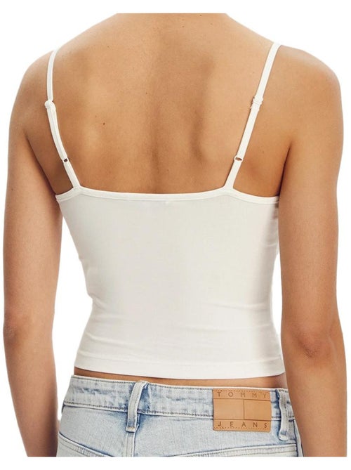 Pack 2 Tops Essenciais Tommy Hilfiger para Mulher Branco/Azul - Kiabi Pack 2 Tops Essenciais Tommy Hilfiger para Mulher Branco/Azul - Kiabi