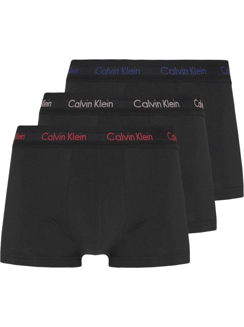 Pack 3 Boxers Calvin Klein de Homem Low Rise Pretos 0000U2664G Preto/Verde/Vermelho - Kiabi