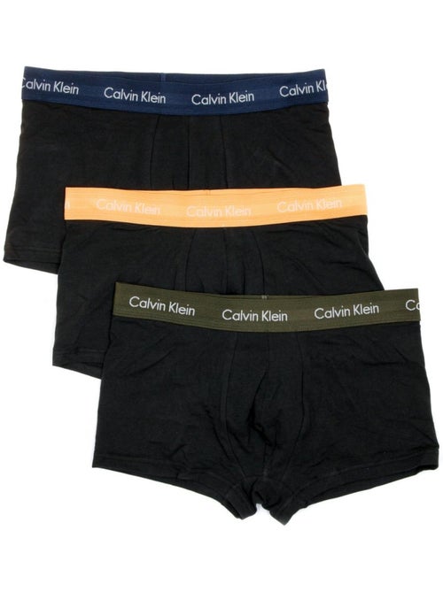 Pack 3 Boxers Calvin Klein de Homem Low Rise Trunk Pretos - Kiabi