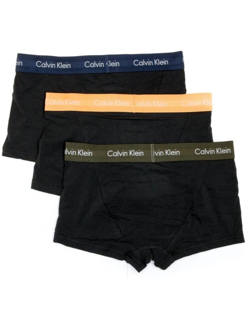 Pack 3 Boxers Calvin Klein de Homem Low Rise Trunk Pretos - Kiabi